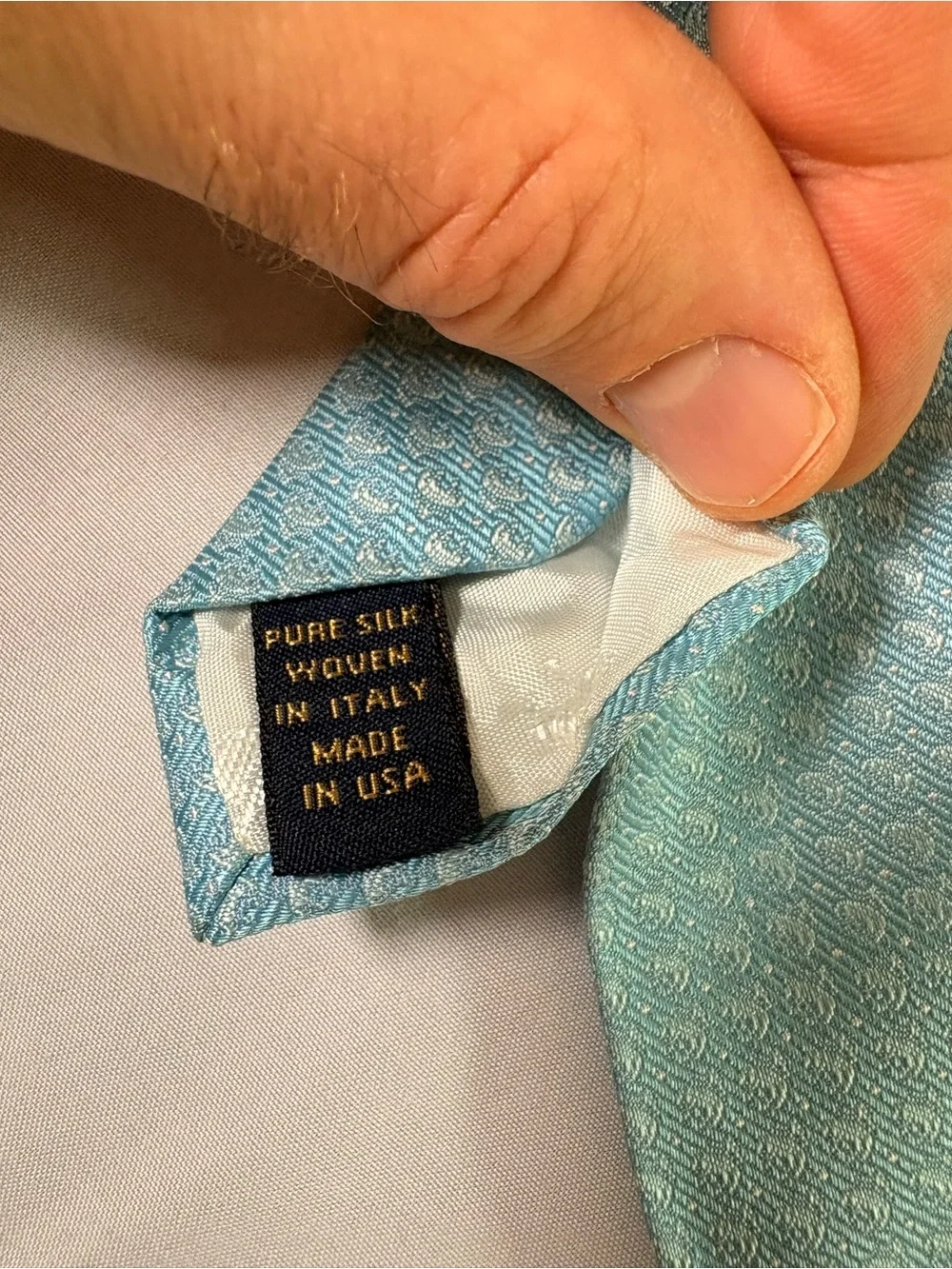 Brooks Brothers Light Blue Microdot Silk Tie